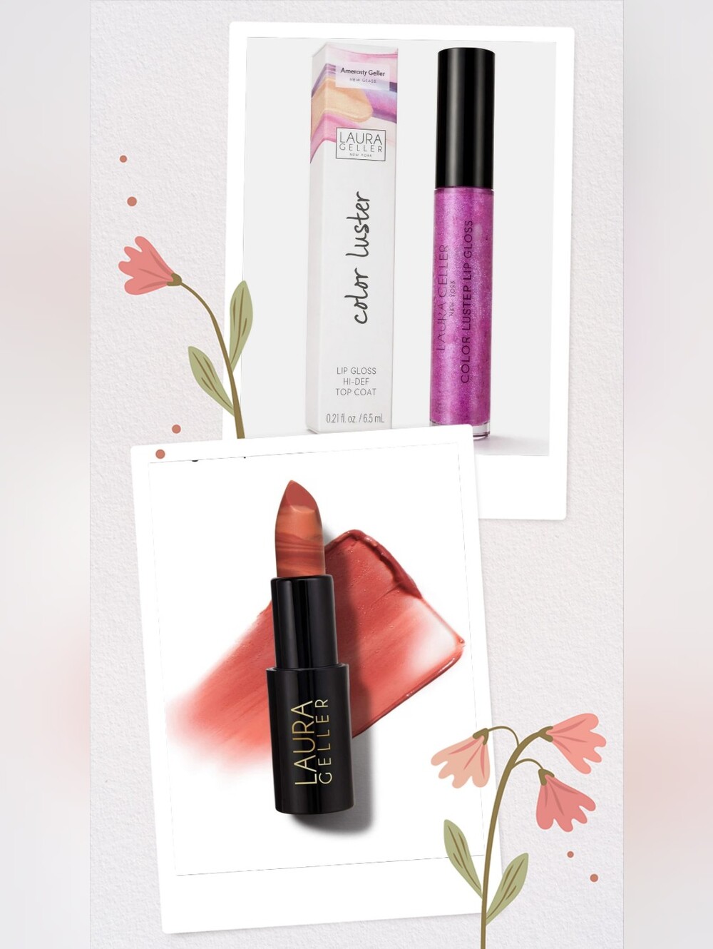 Laura Geller Iyalian Marble Lipstick & Color Luster Lip Gloss